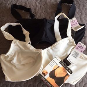 2 Olga Secret Shapers Bras, Size 36DD
